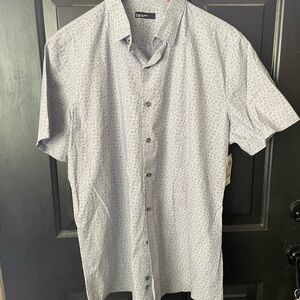 Bar III Light blue/purple Patterned Casual Shirt